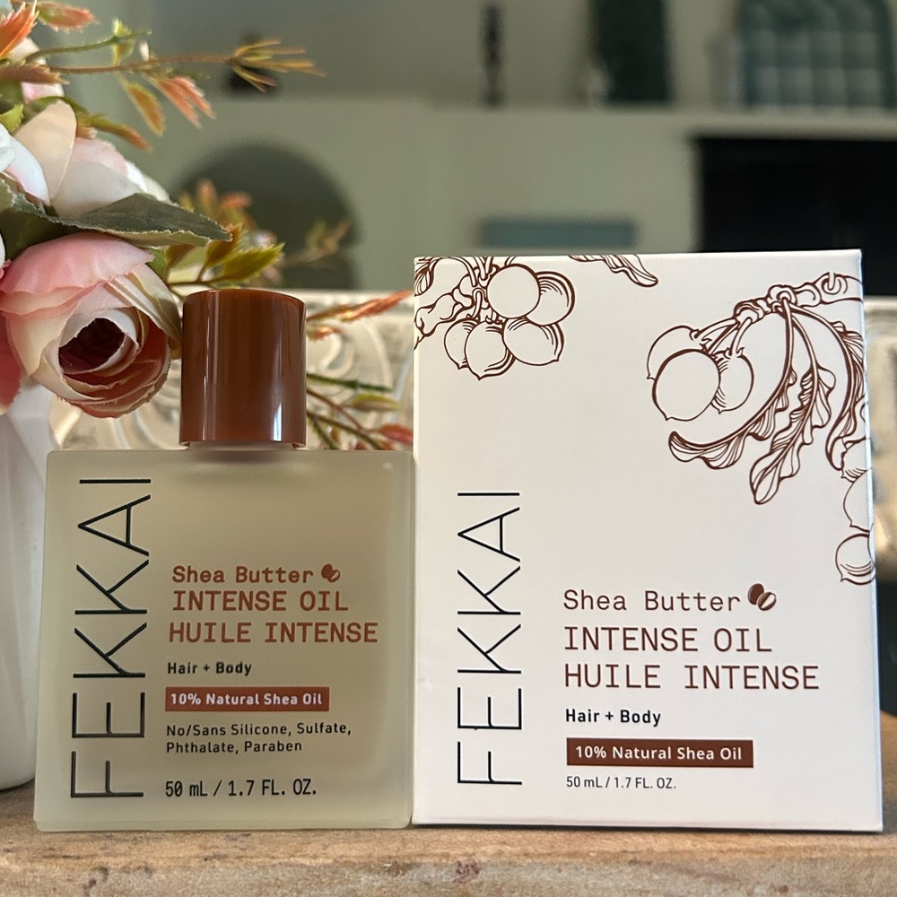 Fekkai Shea Butter Intense Oil Hair and Body Glass Container New In Box